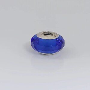 Pandora Fascinating Faceted Blue Murano Glass Charm Bead S925 ALE